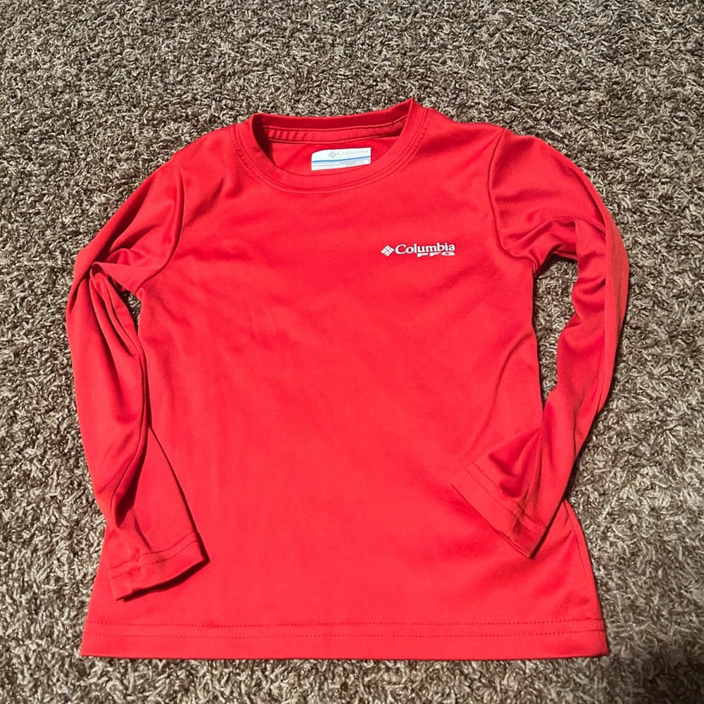 Columbia Kids' Vibrant Red Long Sleeve Tee